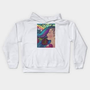 Lady in the Clouds Kids Hoodie